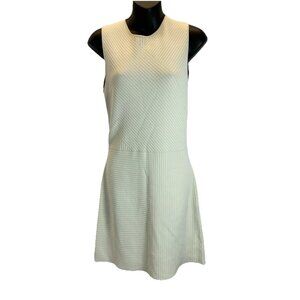 Theory‎ Size S Ribbed Ivory Sleeveless Dress office career  neutral fitted